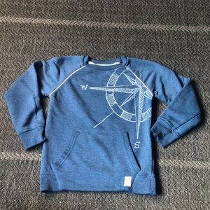 Kids Blue Compass Pullover Sweatshirt